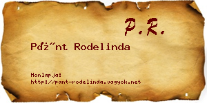Pánt Rodelinda névjegykártya